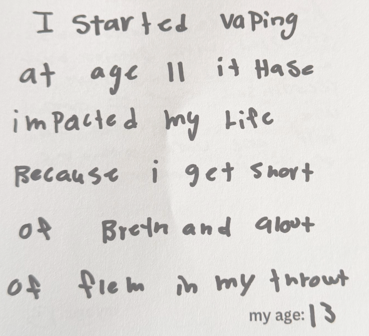 handwritten statements